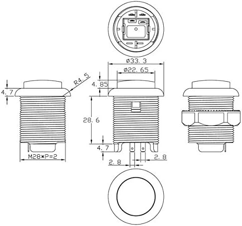 Vista 7 de EG STARTS 5 luces LED de arcade de 1.57 pulgadas, interruptor integrado, botones iluminados de 5 V para juegos de máquinas de arcade, kit