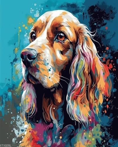 XTXGERL Cocker Spaniel Paint by Numbers