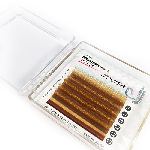 JOVISA Macaron Eyelash Extension 0.07 Curl C 10-13mm Mixed Tray Colored Lashes