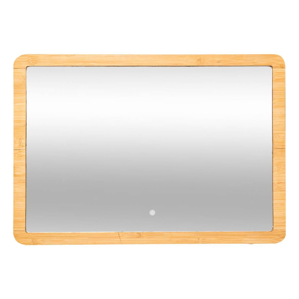 5five - Espejo Rectangular led 66x47cm bambú