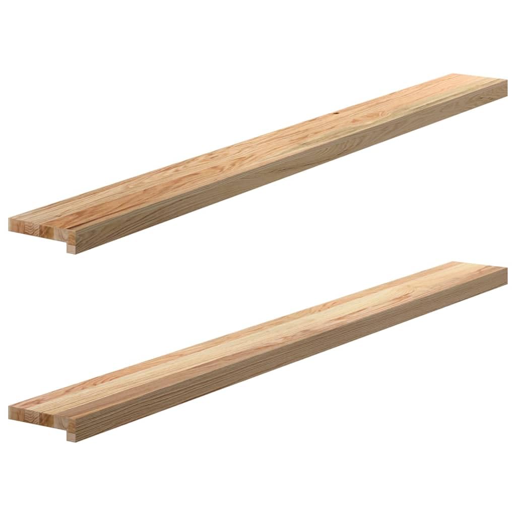 vidaXL Davanzali 2 pz Non Trattati 160x15x2cm Legno Massello di Rovere, Bordo della Finestra, davanzale della Finestra in Quercia, davanzale in Legno