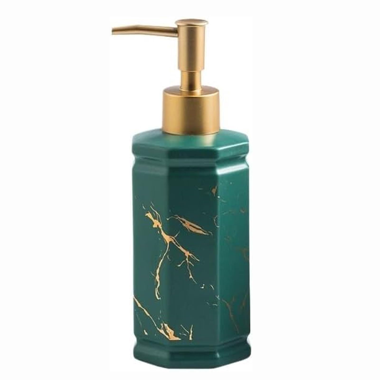 Kxaoxgrc Grn Glass Soap Lotion Dispenser Set, Hand Soap Dispenser Ceramicgoldpump Refillablelotion Kitchenbathroom Collegedorm Multicolor(Grn)
