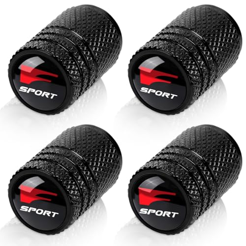 camfeast 4pcs Tire Valve Stem Caps, Compatible with Lexus f Sport Series Stem Cap Universal Car Air Cover Car Accessories for Cars, SUV, Truck, Motorcycles Black