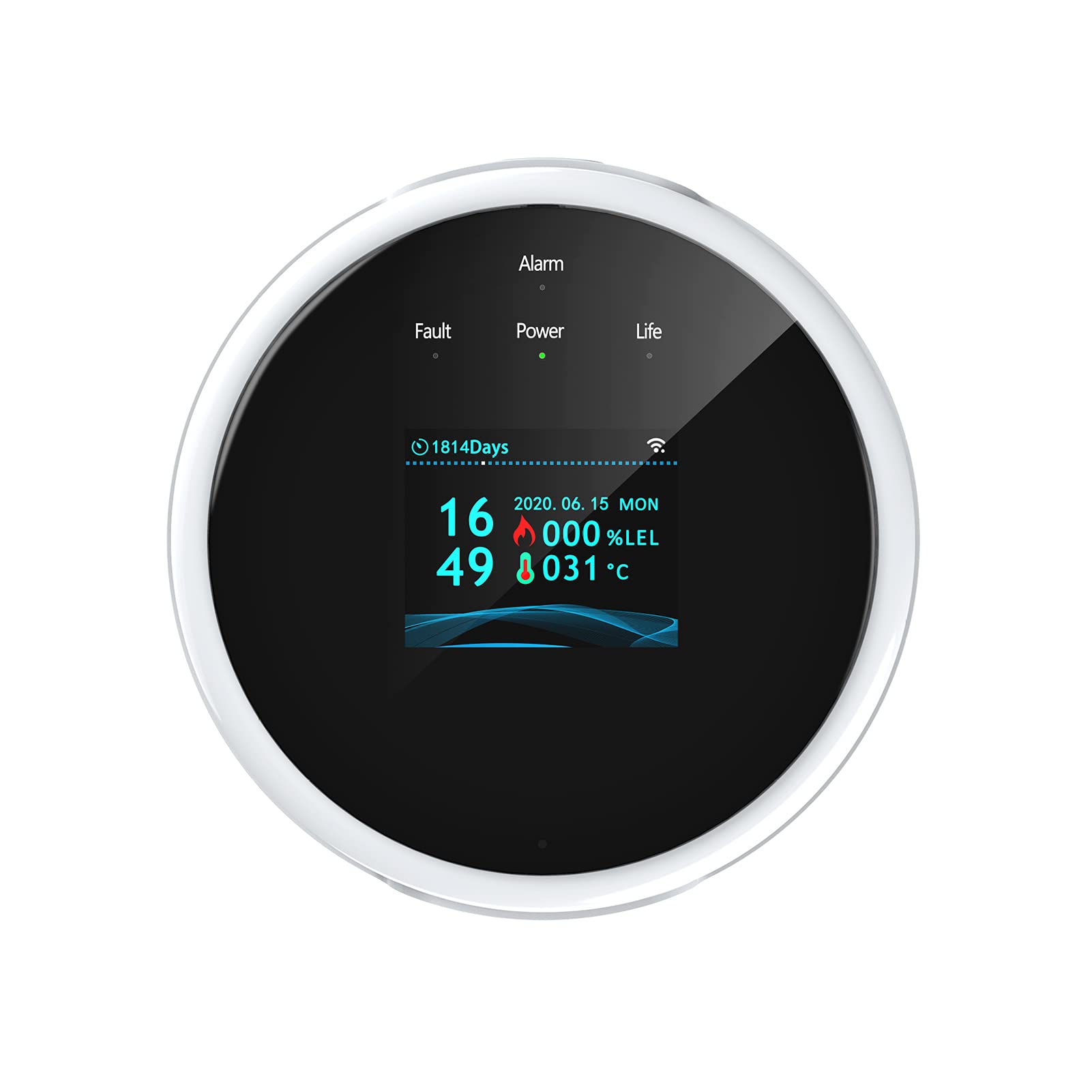 WiFi Gas Leak Detector and Fire Alarm LCD Display Wall Mounted APP Control Smart Wi-Fi Natural Gas/LPG Tester Methane Alarm Buzzler with Sound & Light Voice Prompt for Home Office-image-22