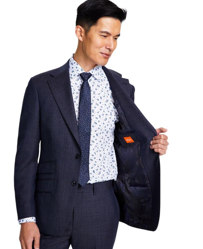 Tallia Men's Slim-Fit Stretch Solid Suit Jacket (Navy/Brown, 36R)3