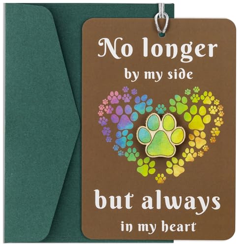 Dog Sympathy Card Dog Loss Card Ornaments,Leave Paw Prints on Our Hearts-No Longer By My Side But Always In My Heart.