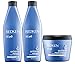 Produktbild Redken Extreme Set - 2x Shampoo 300ml + Strength Builder Plus 250ml = 850ml