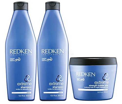 Preisvergleich Produktbild Redken Extreme Set - 2x Shampoo 300ml + Strength Builder Plus 250ml = 850ml
