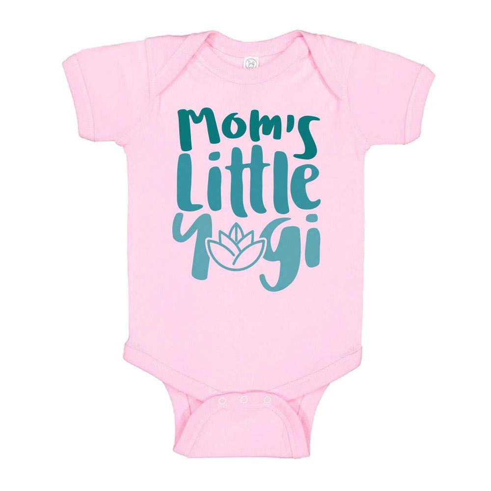 TATY Kids Mom's Little Yogi Yoga Baby Infant One Piece Bodysuit 6 Months Light Pink