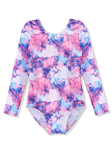 HOZIY Gymnastics Leotards for Girls Unicorn Pink Purple Sparkly Dancewear Activewear Quick Dry