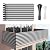 Duerer Balcony Screen Privacy Fence Cover 2.5' x 10' Black White Fence Netting Mesh Shade Cloth Fabric UV Protection for Apartment Balcony Railing Outdoor, Backyard, Patio, with Cable Ties Rope