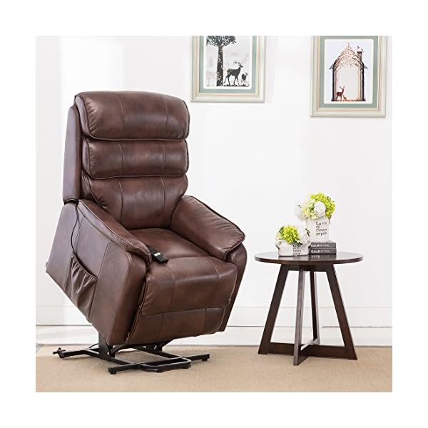 More4Homes BUCKINGHAM ELECRTIC RISE RECLINER LEATHER-AIR RISER SOFA ARMCHAIR LOUNGE CHAIR - Image 4