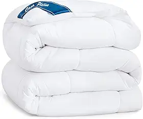 Casa Platino Edredom de cama acolchoado king size - enchimento de edredom com 8 abas - super macio, confortável e aconchegante para todas as estações - edredons de cama alternativos - 264 cm x 228 cm