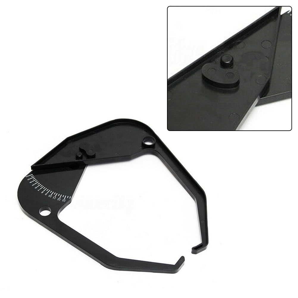 Bilanciatore per pneumatici, strumento di misurazione della larghezza del cerchione, strumento di misurazione con numeri bianchi luminosi, calibro in plastica portatile per bilanciatori