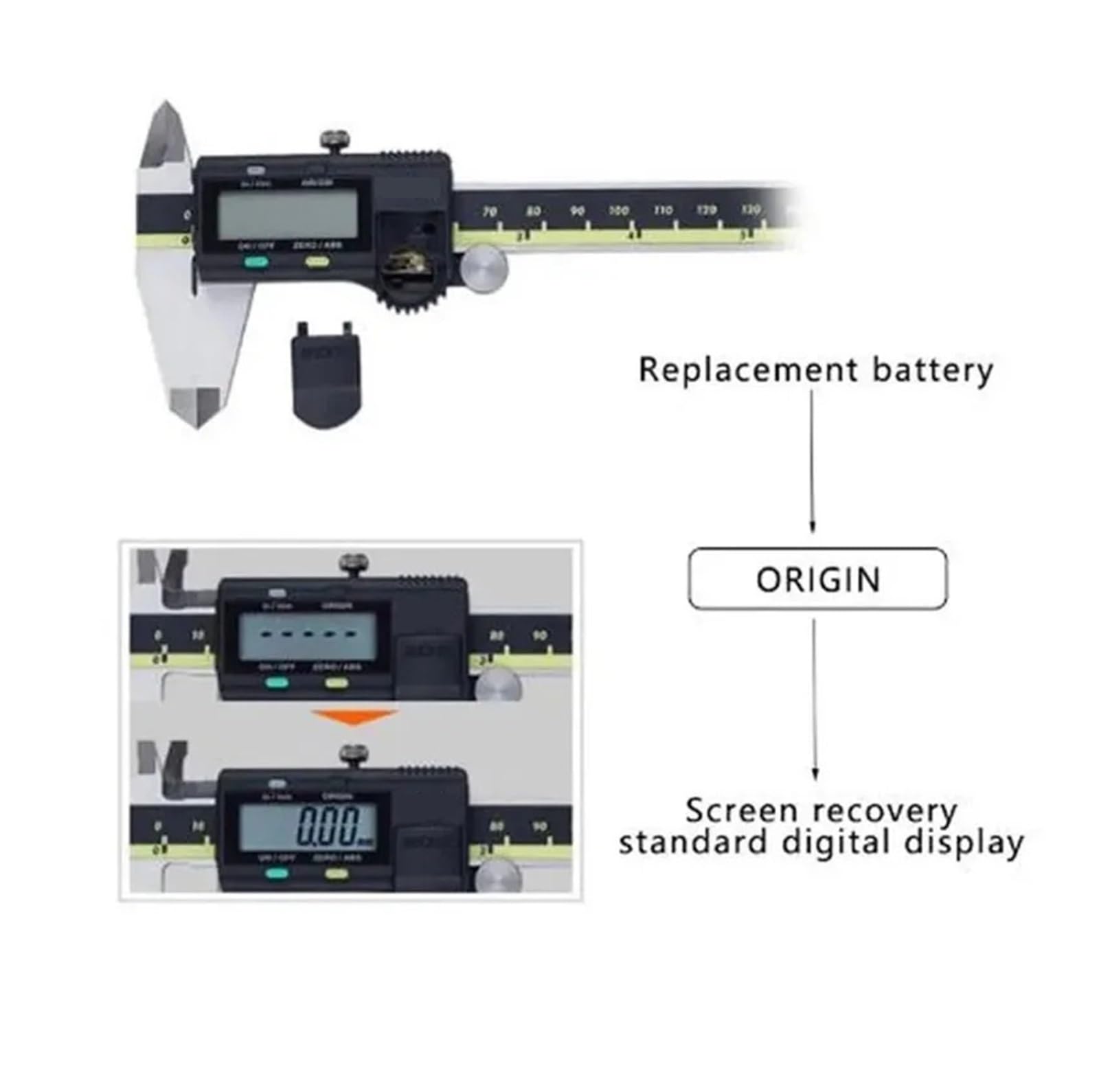 Calibro Digitale Professionale Calibro Digitale Calibro a corsoio 0-150mm 0-200mm 0-300mm Misurazione Elettronica LCD Acciaio Inossidabile (Color : 300mm 500-193-30)
