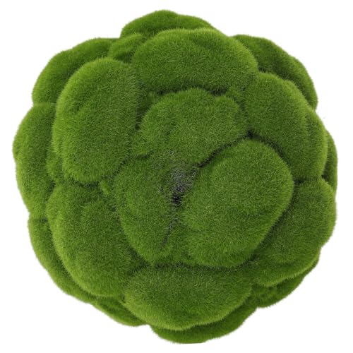 JECOMPRIS Decorative Moss Ball Artificial Plant Topiary for Indoor Outdoor Use Vibrant Faux Moss Sphere for Planters Home Decor Wedding Centerpieces Commercial Landscaping