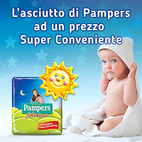 Pampers Sol y luna. Pañales maxi, 108 unidades