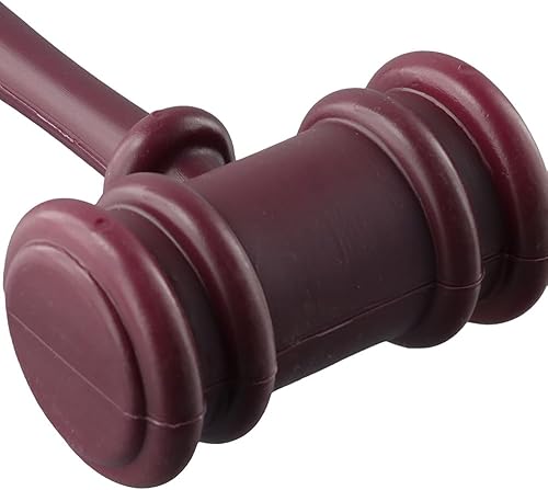 Miniatura 3 de dohobby 2 piezas mini martillo de plástico Prop juez martillos tribunal martillo abogado juez subasta
