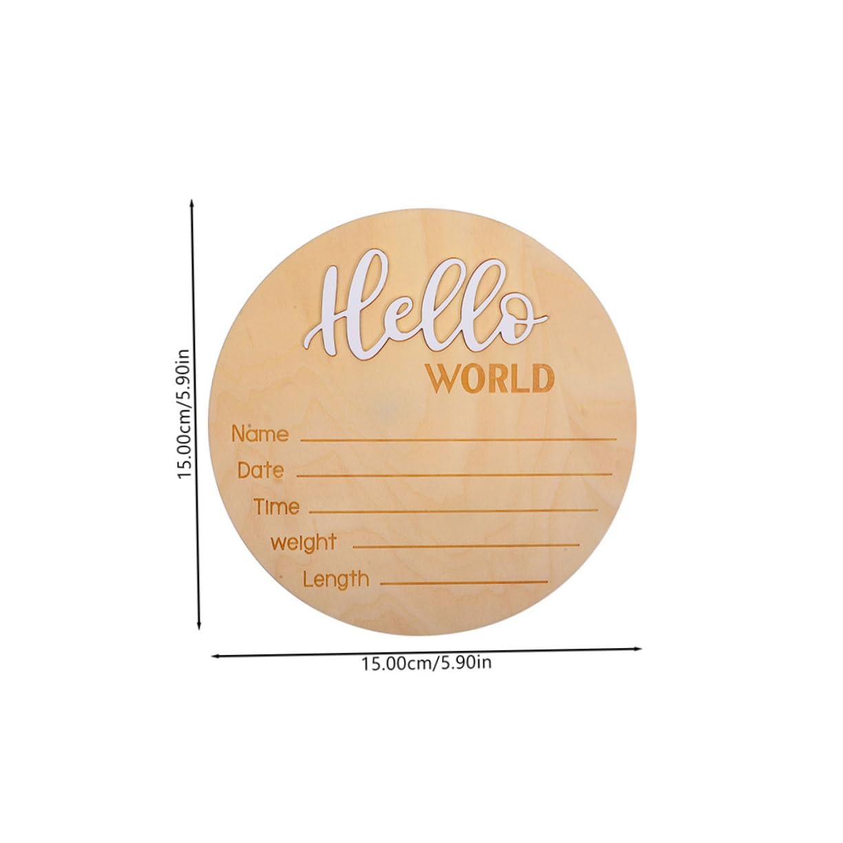 KOMBIUDA Baby Name Sign Newborn Birth Announcement Wooden Sign for Hospital Decor