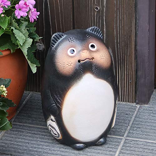 Amazon.co.jp: 信楽焼 たぬき【9号なごみ狸 ta-0347】縁起物 焼き物 し