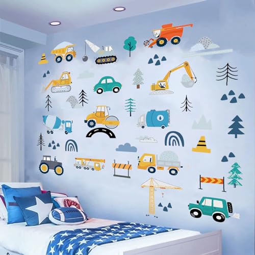 Vinilos Decorativos Vehículos de Construcción para Pared miniatura 2