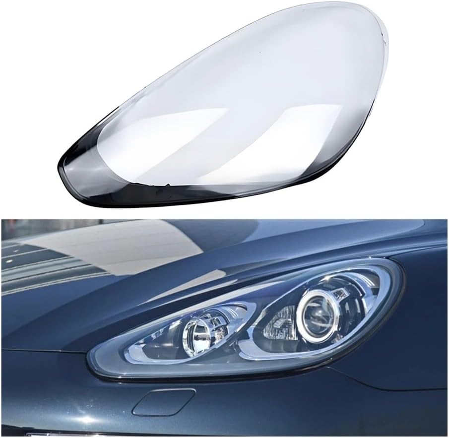 Car Head light Lens Cover Compatible for Porsche for Cayenne 2015 2016 2017, 1 Pair Front Lens Cover Car Accessories(Left) (A pair)