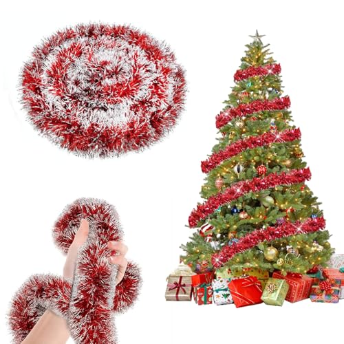 10m Weihnachtsgirlande, Weihnachten Lametta Girlande,...