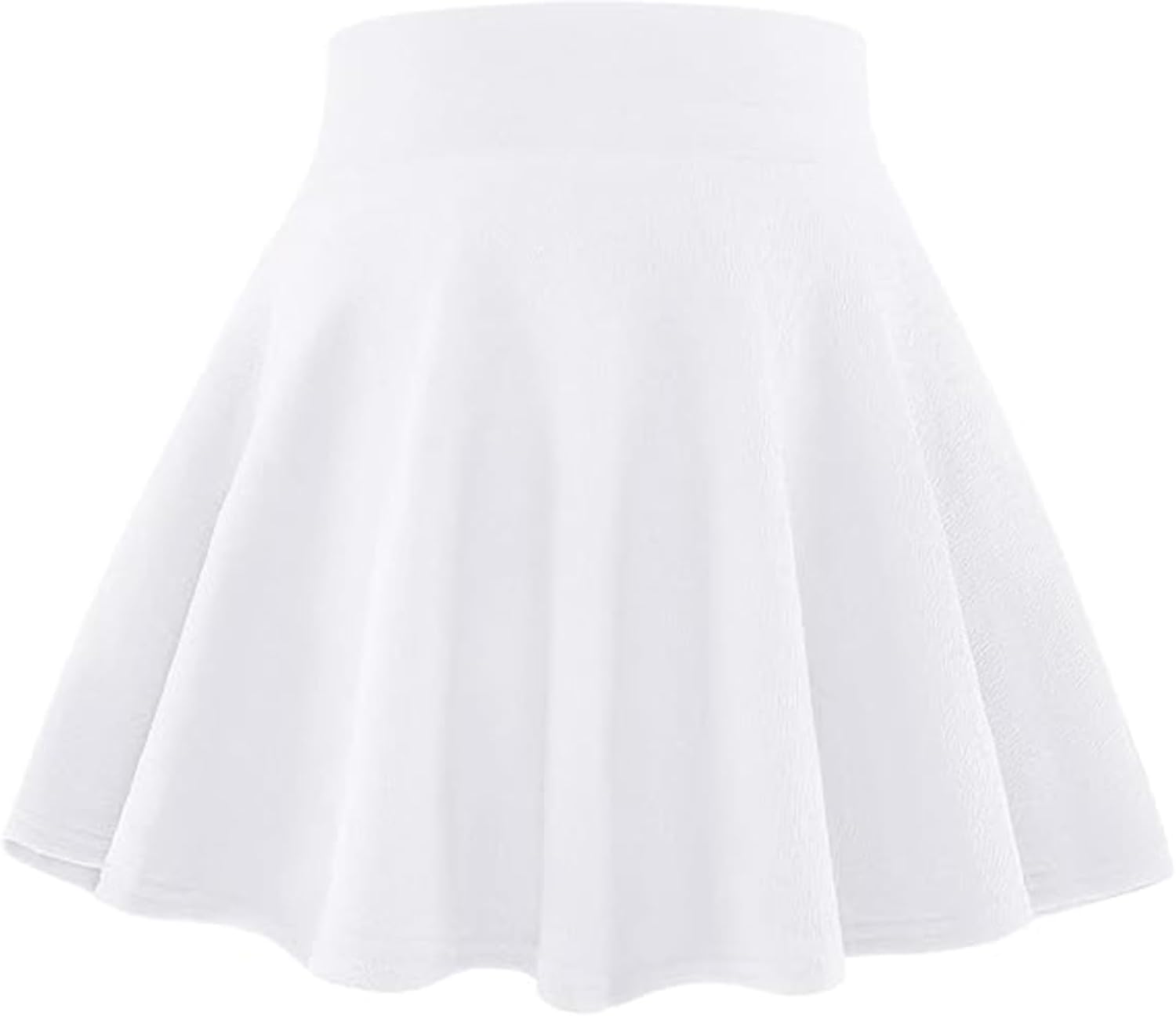 BOOPH Kids Girls Skirt Casual Mini Flare Plain Pleated Stretch Waist Skater Uniform Skirts