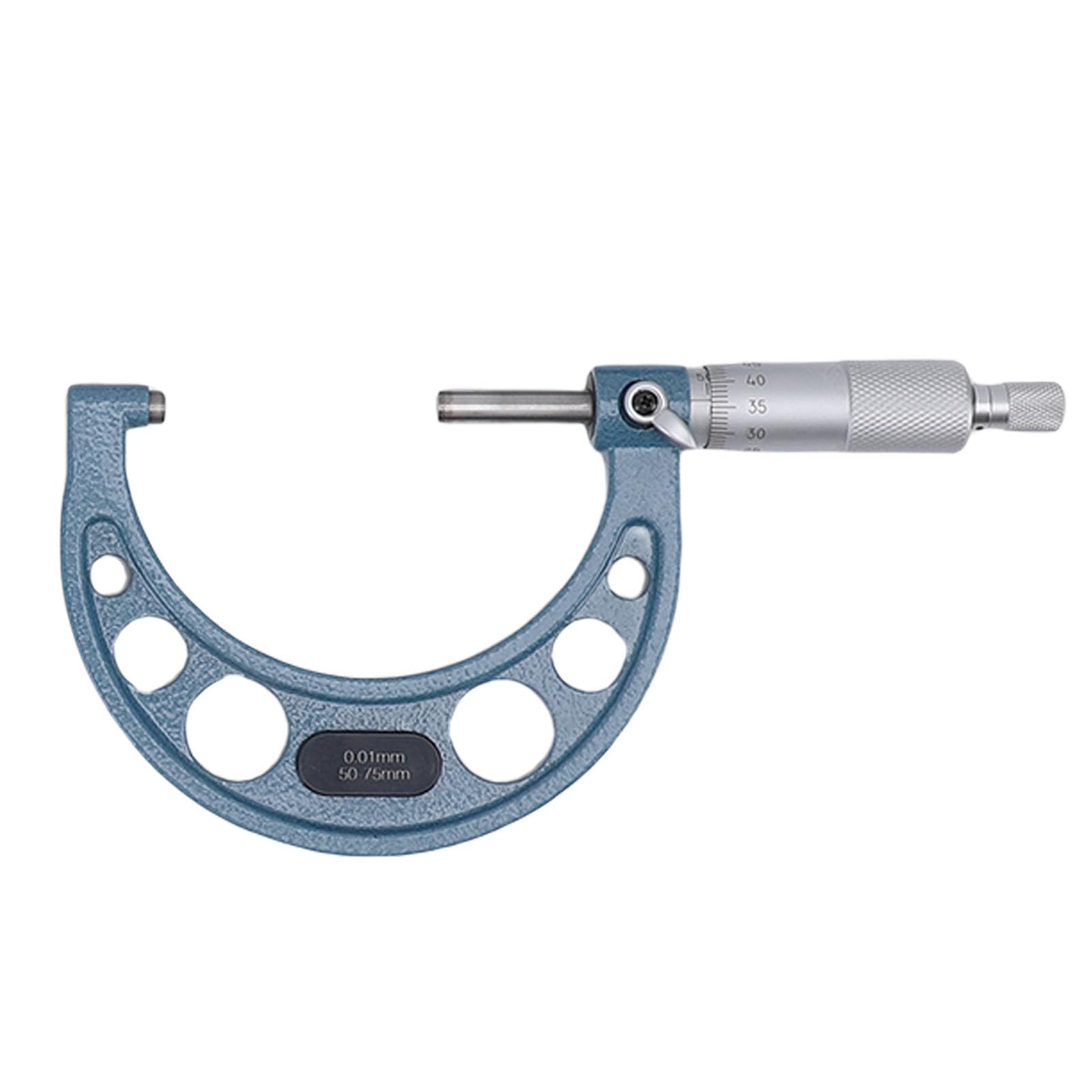 Fafeicy 6 PCS Fuera del Conjunto de Micrómetro, Instrumento de Medición de la Herramienta de Medición de Rango de 0-150 Mm Precisión de Graduación de 0.01 Mm para Mediciones Confiables