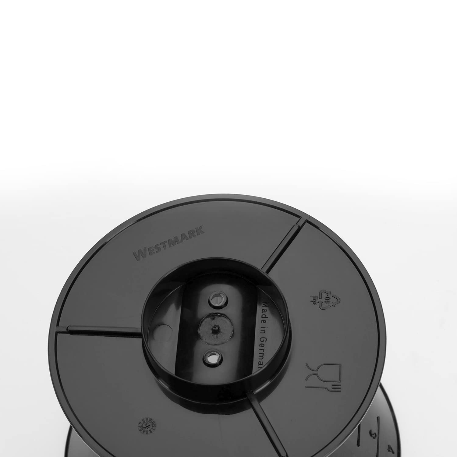 Westmark Juego de café 3 piezas, 2 filtros de café tamaño 2 y tamaño 4 + cuchara dosificadora de café, plástico, Negro/Blanco, 244422E7