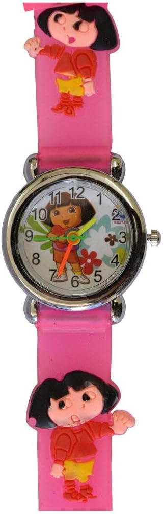 Virom Analogue Girls' Watch (Pink Dial Pink Colored Strap)