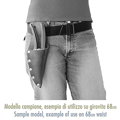 Goccia - Portaforbici in Vero Cuoio, Colore Nero