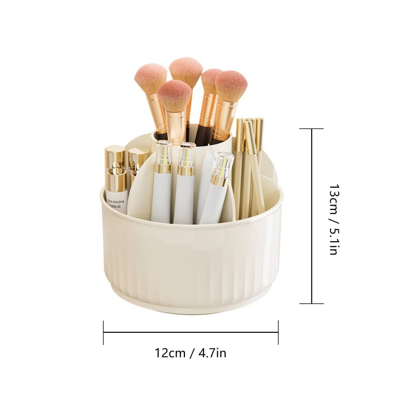 Makeup Organizer 360 Rotating Large Capacity Organizer Makeup Brush Holder for Perfume Vanity Decor Bathroom Countertops Lazy Susan Cosmetic Desk Display