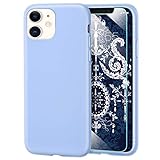 MILPROX iPhone 11 Case with Screen Protector, Liquid Silicone Gel Rubber Shockproof Slim Shell with Soft Microfiber Cloth Lining Cushion Cover for iPhone 11 6.1 inch (2019)-Blue