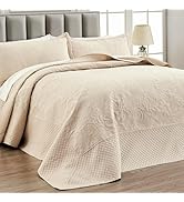 Qucover White Oversized King Bedspread Soft Microfiber Lightweight California King Quilt for Warm Nights
| Qucover W 510TGr3rU9L. AC SR166,182