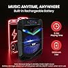 Pyle Pa System, 1200W Rechargeable Indoor/ Outdoor Bluetooth Speaker, Portable Party Speaker with 15”/38 Cm Subwoofer 1”/2.5 Cm Tweeter, Microphone and Speaker, LED Lights, Recording, USB/SD #4