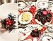 Set of 6-Christmas Napkin Ring-Burlap Christmas Napkin Holders with Pinecone and Berries