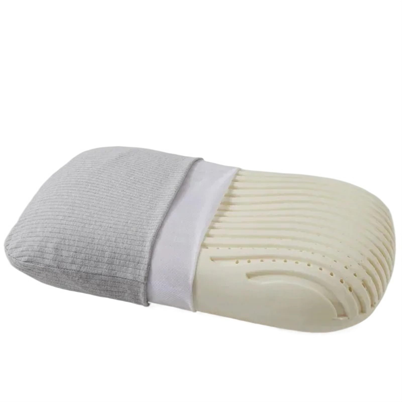 LUKYWANG Latex Pillow Natural Latex Pillow Cervical Vertebrae Health Care Orthopedic Anti-Snore Massage Natural Latex Sleeping Pillow Latex Orthopedic Pillow(Grey)