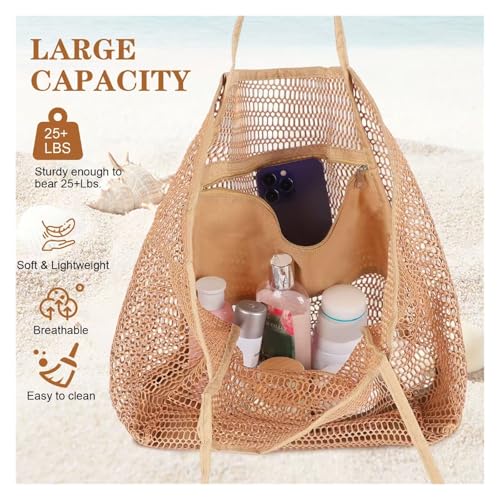 Lightweight Large Capacity Beach Bag for Men and Women - Versatile Travel Tote for Swimming, Pool, and Shopping4