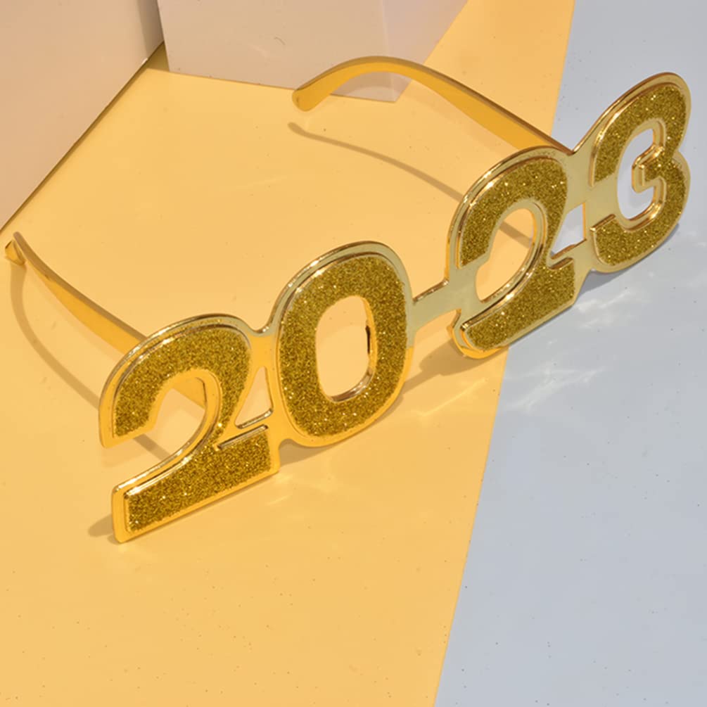PRETYZOOM 4Pcs 2023 Eyeglasses Glitter 2023 Number Glasses 2023 Sunglasses Eyeglasses for 2023 New Years Eve Party Supplies
