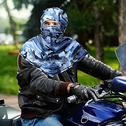 Image of Geyoga 4 Piece Balaclava Face Mask Breathable Men Women Long Neck Cover Summer Balaclava Sun Protection for Motorcycle