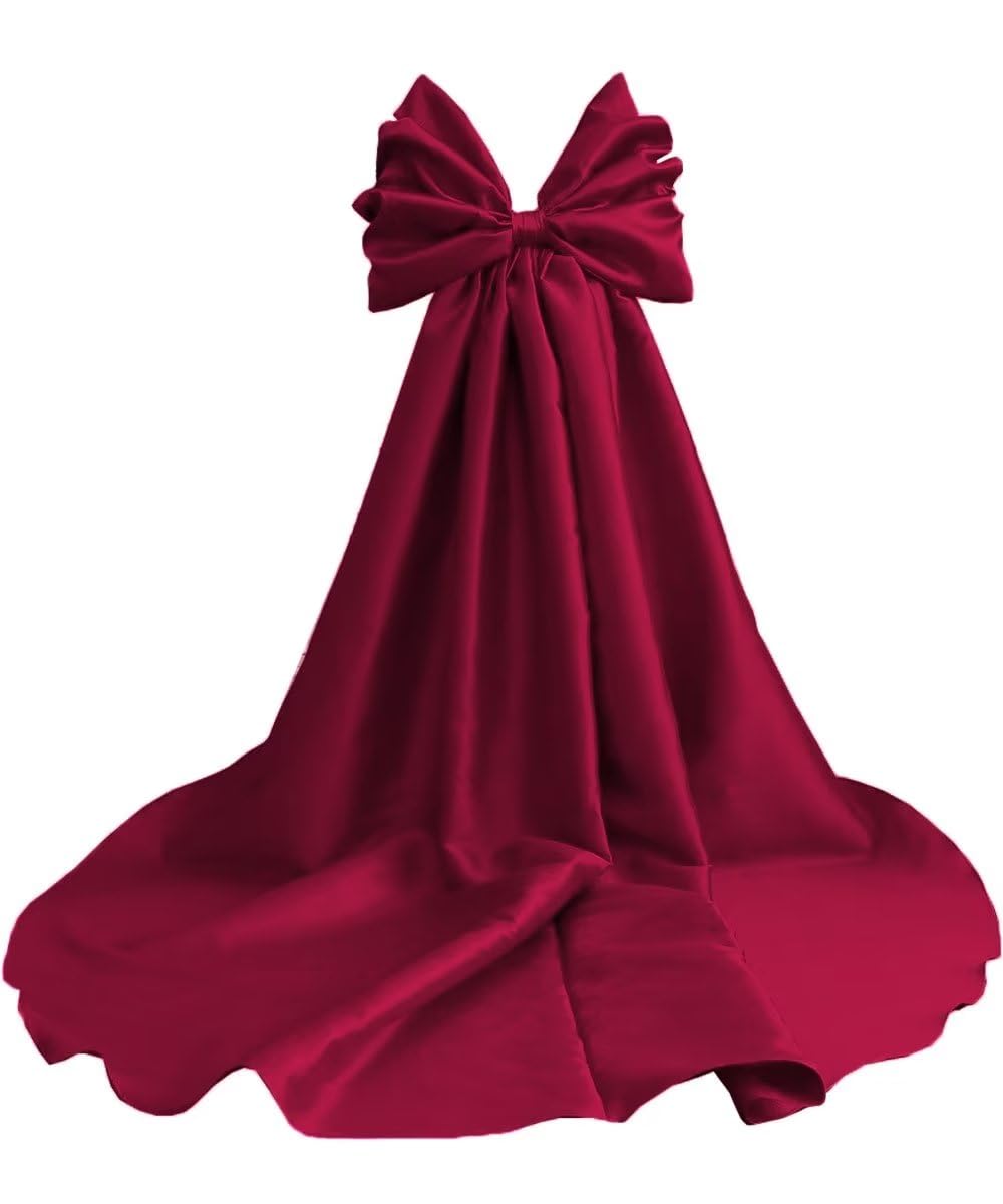 Mouccy Wedding Cape with Big Bow Sleeves Satin Cloak for Bridal Accessories 2M Cathedral Length Wrap Detachable Train