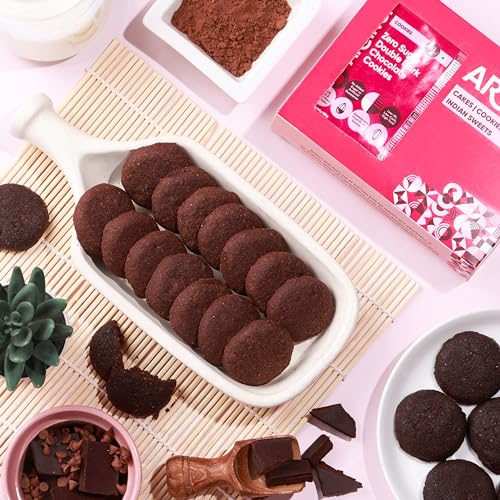 Image of Artinci Keto Double Dark Chocolate Cookies, As Seen on Shark Tank, Sugar Free Diabetic Friendly with High Protein & Fibre Diet Biscuits, Low GI & Carbs, (185g x Pack of 2)