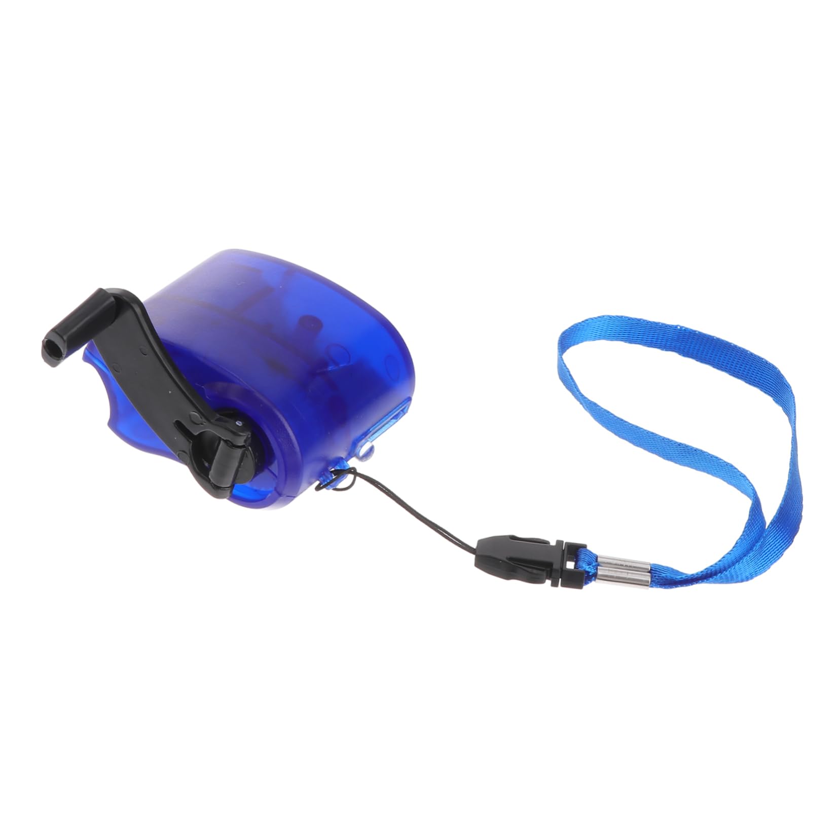 Mini Hand Cranking USB Charger Emergency Phone Power Bank with Connectors USB Cable Blue for Travel Portable to