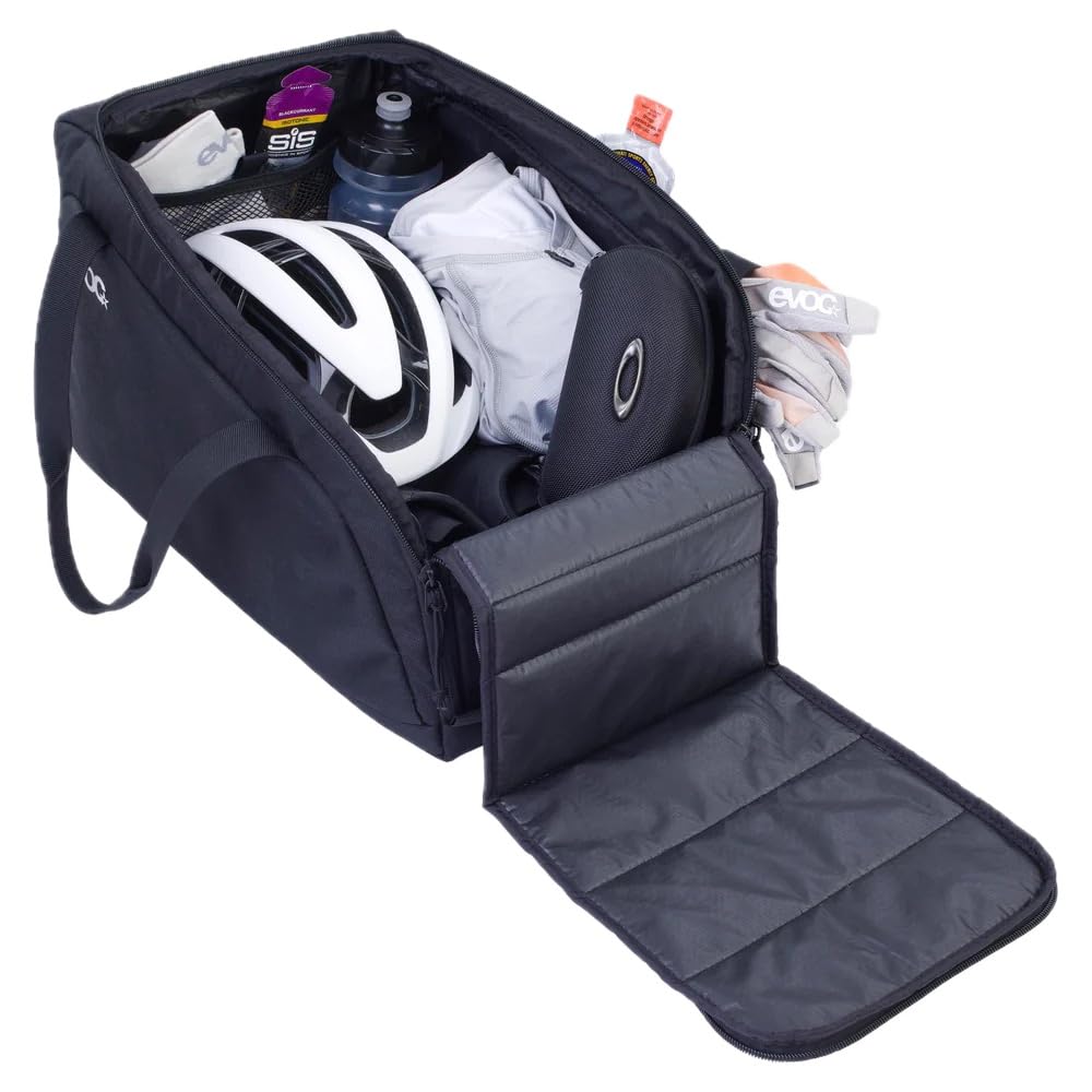 Torba podróżna EVOC GEAR BAG 20 (poręczna torba rowerowa, wytrzymały materiał zewnętrzny, wyściełana komora główna, odporna na zabrudzenia/wodę, w pełni otwierana komora główna), czarna
