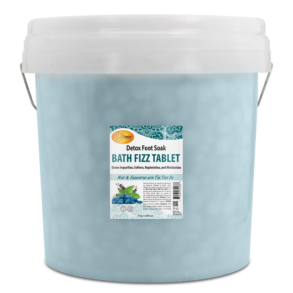 SPA REDI - Bath Fizz Tablets - Mint Scented - 2500 Tablets - 3 Gal Pail