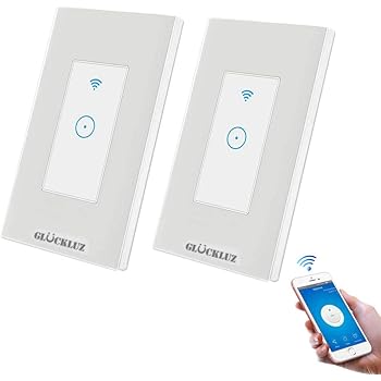 Gluckluz Interruptor Wifi Inteligente De Luz De Pared Smart Switch Apagadores Inteligentes Wifi Compatible Con Alexa Google Home Y Ifttt Control Remoto 2 4g Wifi No Requiere Hub 1 Gang 2pack Amazon Com Mx Herramientas