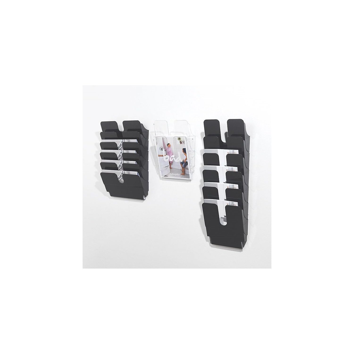 DURABLE - Porte-document mural FLEXIPLUS 2 - Format A4 portrait - Pour la présentation de documents - 1 kit - Transparent - 1709008400