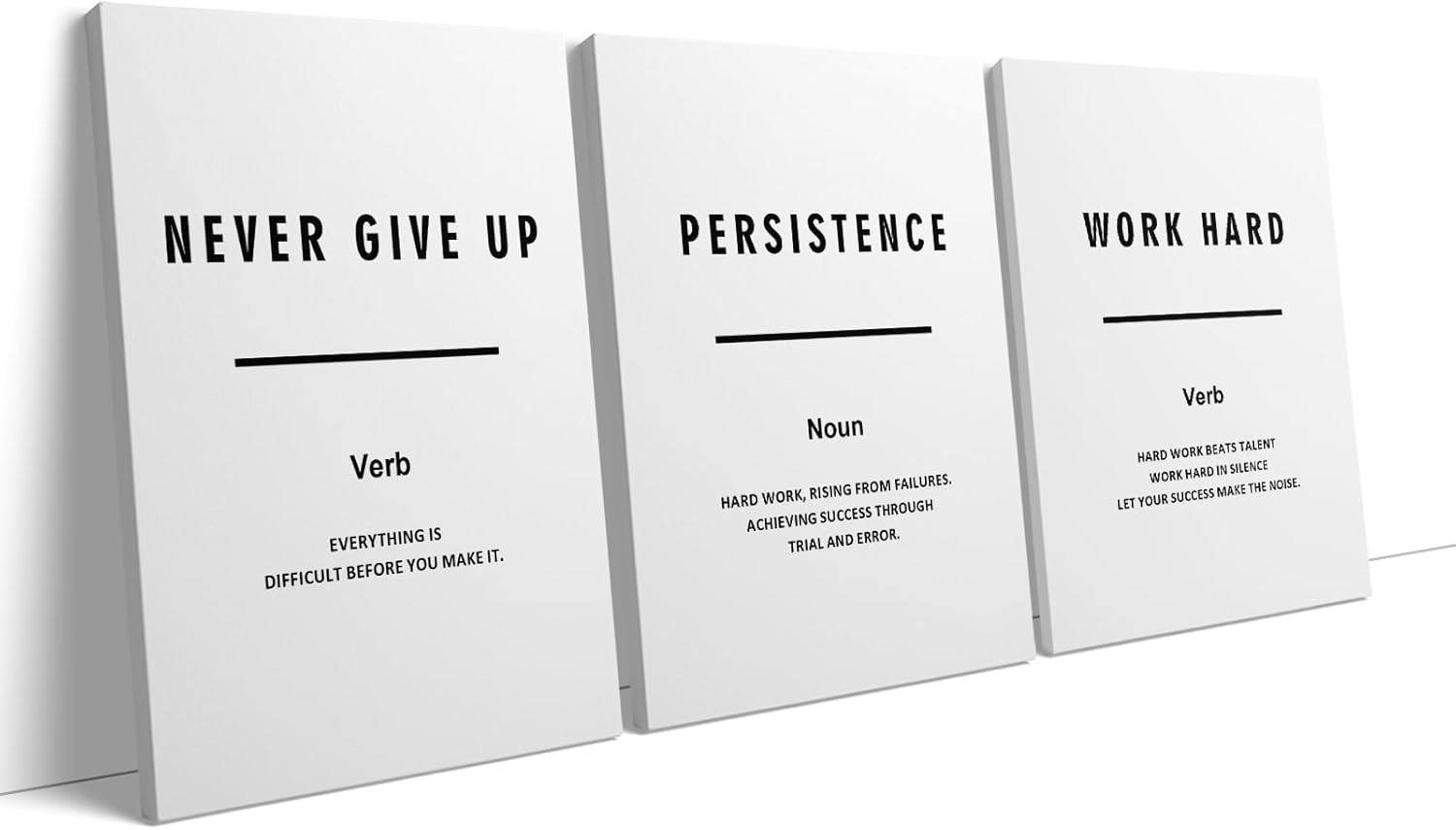 Persistence Forge canvas poster, framed motivational typography