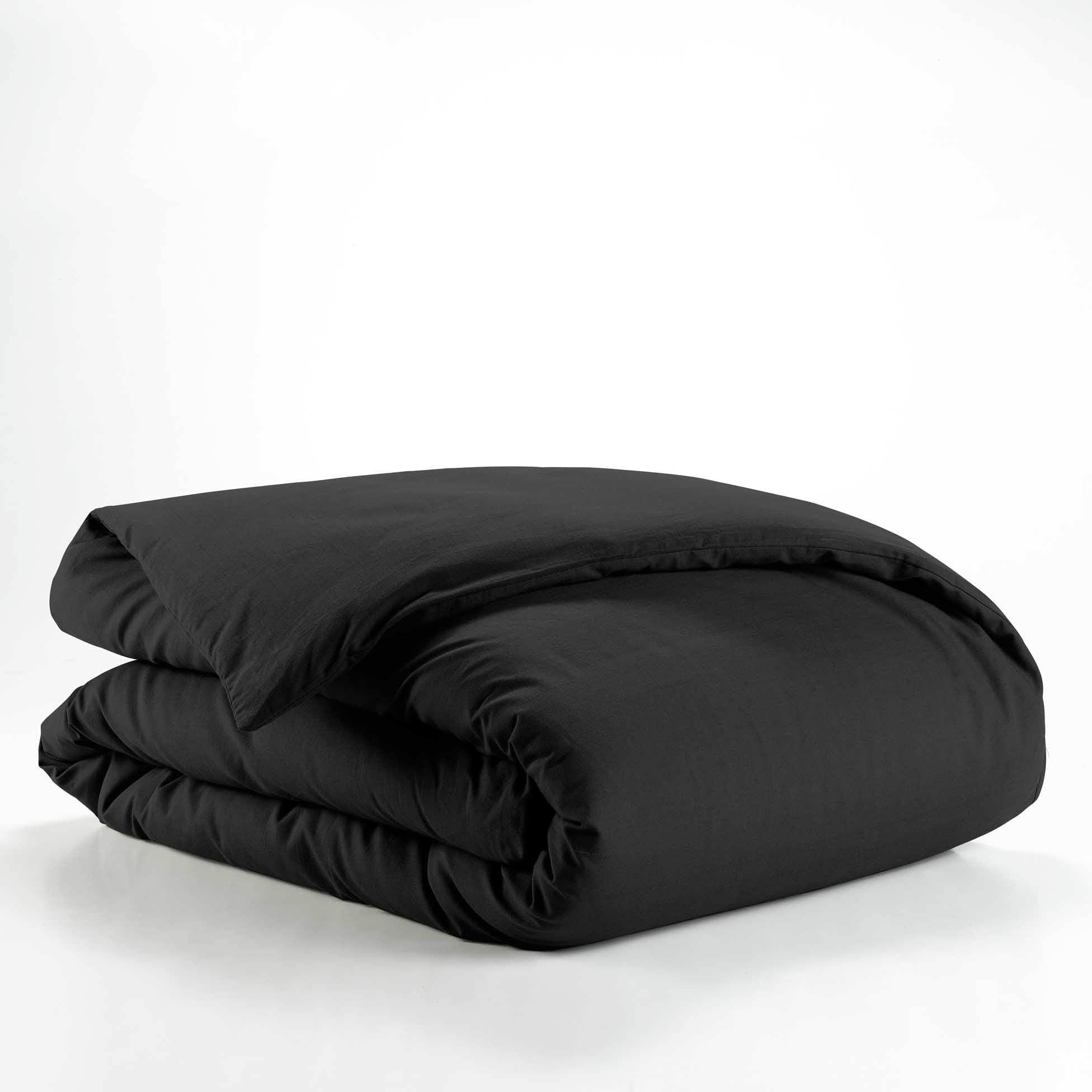 Douceur D'intérieur Black Duvet Cover (140 X 200 Cm) Lina 100% Cotton